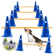 Dog Agility Hurdle Cone Set Soccer Agility Pole Professional Field Warning Rod