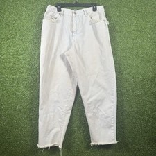 Jeans Anchor blu uomo 36x30 grunge skater larghi beige