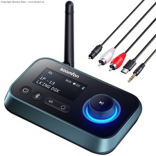 Bluetooth 5.0 Transmitter Receiver for TV to 2 Headphones LCD Display