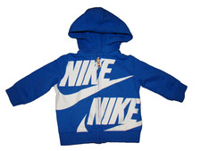 Nike Boys Toddler Baby Size 3 Months Full Zip Double Logo Hoodie Jacket Warm Up