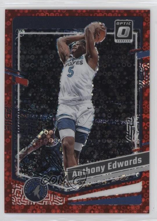 2023-24 Panini Donruss Optic Fast Break Red Prizm 15/75 Anthony Edwards #59 7qt