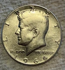 1966 P Kennedy Half Dollar ~ 40% Silver ~ 50c Exact Coin Shown Coin  Not cleaned