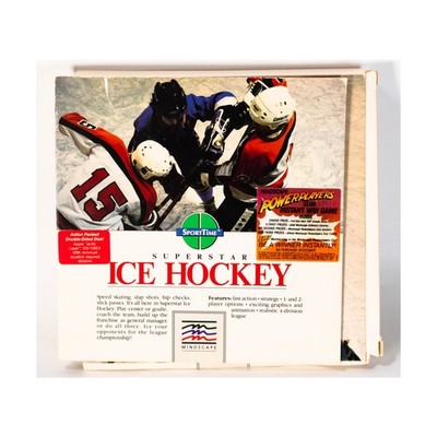 Mindscape Computer Game Superstar Ice Hockey (Apple II Ed) VG/EX