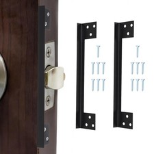 2 PCS Door Latch Guard Plate 7 Inch Outswing Security Protector L Shaped