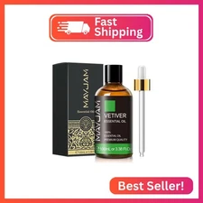 MAYJAM Premium Grade Vetiver Essential Oil - 100ML/3.38FL.OZ for Diffuser, Aroma