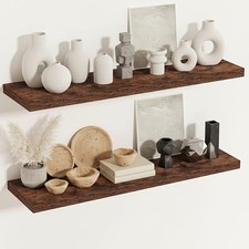 12 Inch Deep Floating Shelves for Wall, 48x12 Shelves with Invisible Brackets,