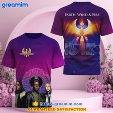 Earth, Wind  Fire World Tour 2025 3D Short Sleeve Shirt