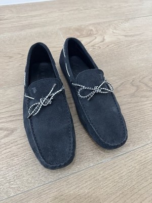 Tods Men s Suede Blue Driving Moccasins Size 8.5
