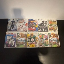 Wii Game Lot of 10 Call of Duty Just Dance 3 Madden 09 Summer Sports Bundle