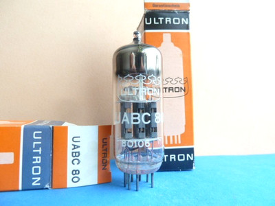 1x Röhre UABC80 ULTRON - NOS - unbenutzt in Originalverpackung - UABC 80