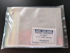 100 Uline Resealable Poly Bags 4 x 4 1.5 Mil S-16827 Clear