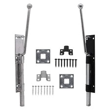 Monkey Tail Drop Bolt, Heavy Duty 450mm / 18 Inch Galvanised / Black Gate Bolt