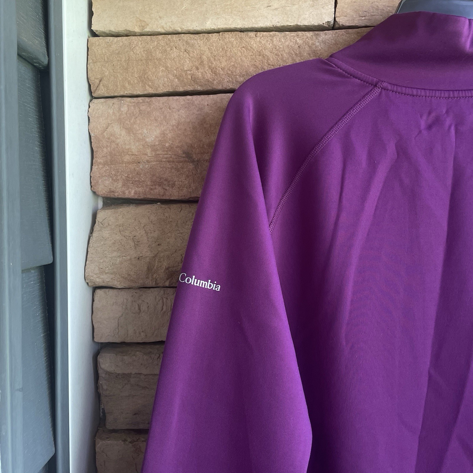 Columbia purple partial zip pullover sweatshirt E… - image 7