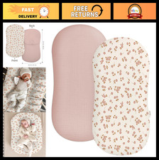 Infant Lounger Cover 2 Pack - Soft Muslin Cotton Baby Lounger Covers Only