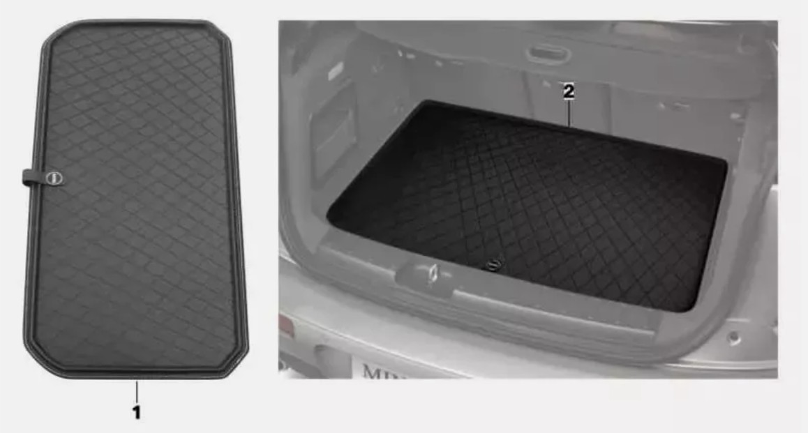 Genuine MINI F55 All Weather Rubber Rear Boot Luggage Mat 51472358313