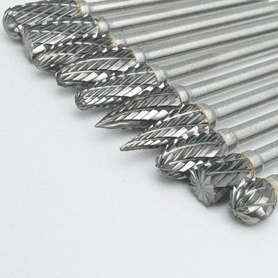 10Pcs Carbide Burr Bits Set Compatible with Dremel Milwaukee, Rotary Tools Attac