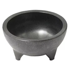 4.4 In. Black Polypropylene Molcajete Chip & Dip Server