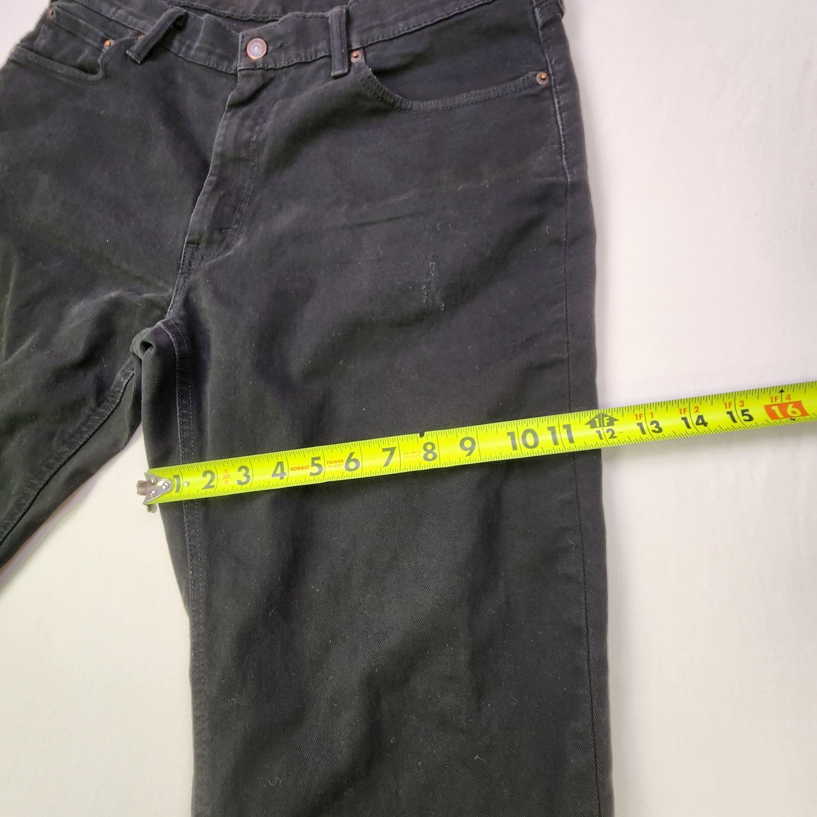 Levis 541 Jeans Mens 36x34 Black Dark Wash Athletic Taper Stretch Denim Pants thumbnail 8