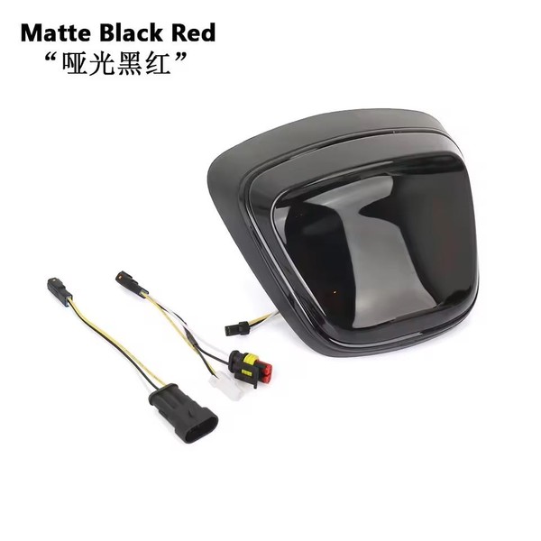 Motorrad ZubehöR RüCkleuchten Heck RüCklicht Brems Blinker Matt Schwarz Rot-image