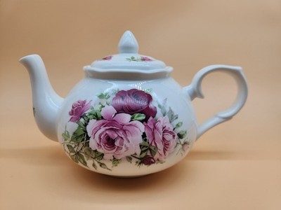 Adderley Ceramics Fine Bone China Made in England Floral Teapot