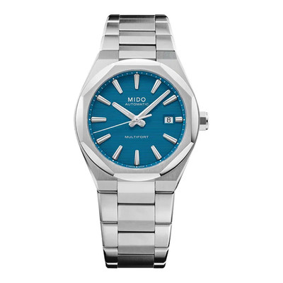 MIDO Multifort 8 M055.507.11.041.00 One Crown Turquoise Dial Stainless Steel