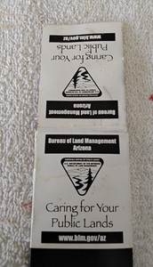 NICE PAPER HOLDER WITH 3 SUNSCREEN PADS BUREAU OF LAND MANAGEMENT   ARIZONA