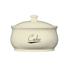 Cake Crock Traditional Stoneware Antique Bread Biscuits Desserts Jar Old Fashion