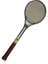 Tempered Steel 4 1/2 Tennis Racket SuperPro II Leather Grip Vtg 1960 s/70 s