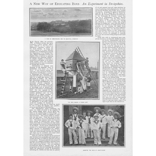 ABBOTSHOLME SCHOOL Derbyshire - Antique Print 1900