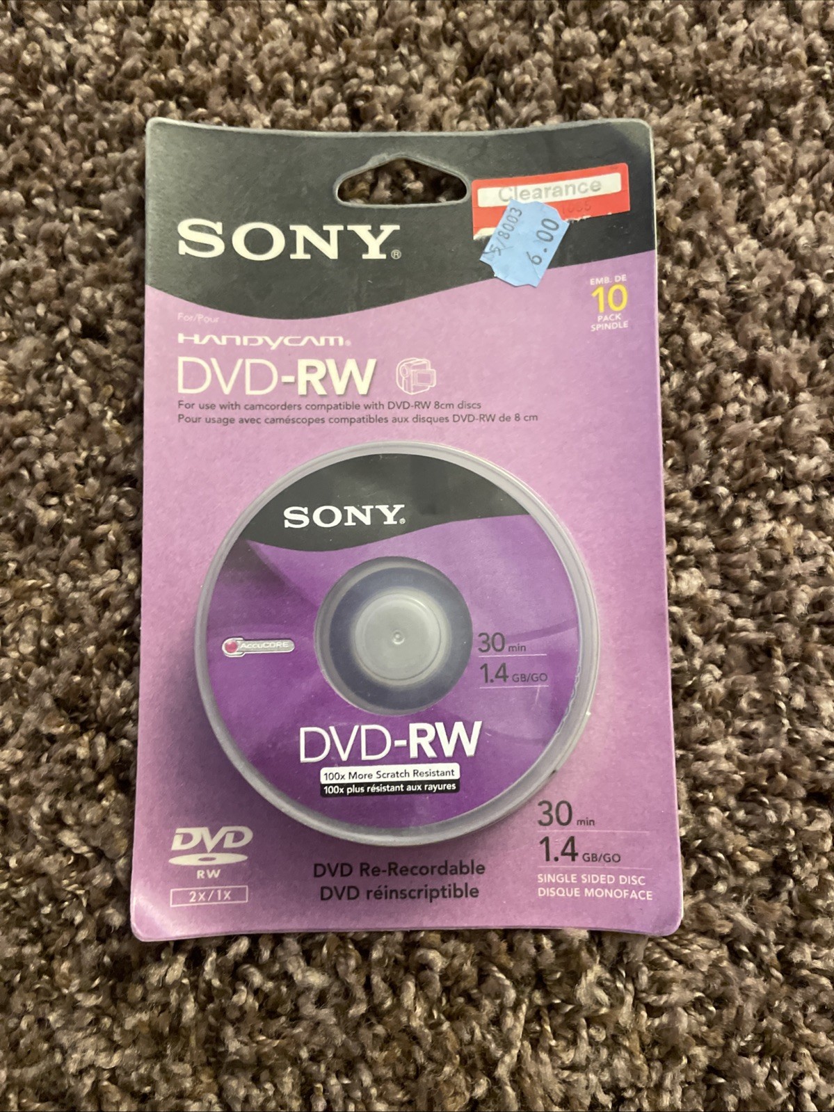 10 Pack 30 Min 1.4 Gb New