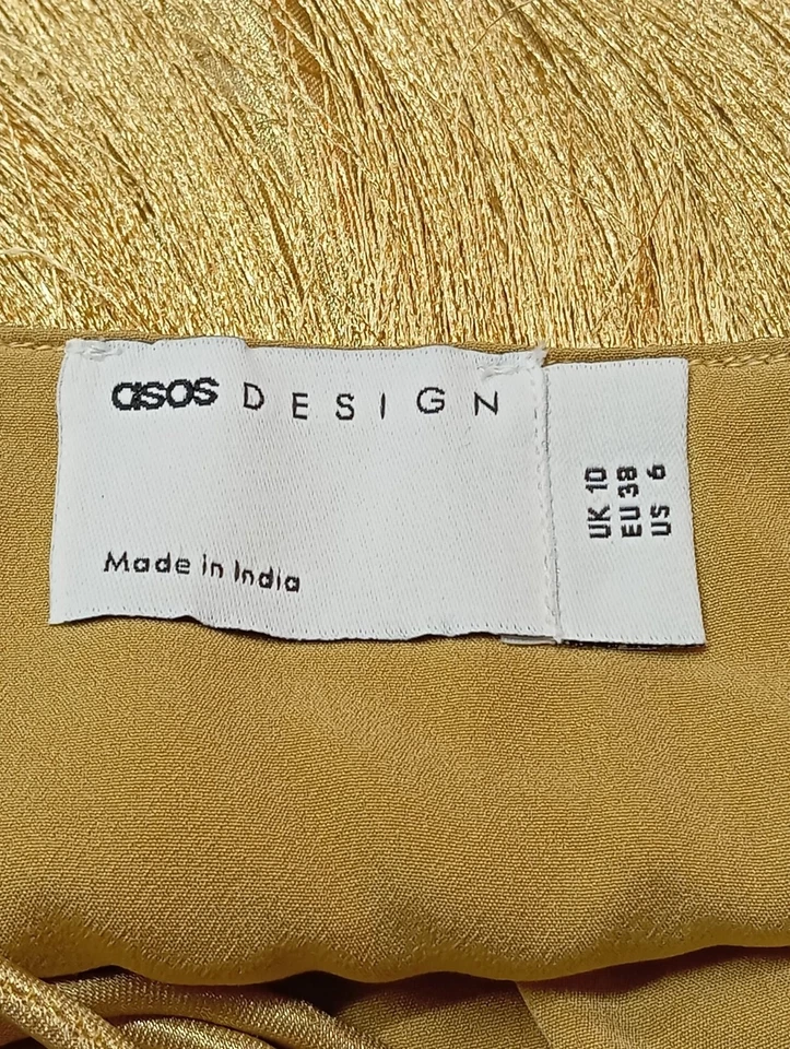 ASOS DESIGN Top recortado Mujeres Top Talla EU 38 marrón elegante - Imagen 4 de 4