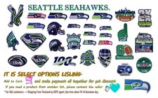 Seattle Seahawks NFL Footballs Logo Patches Embroidery iron, sewing on