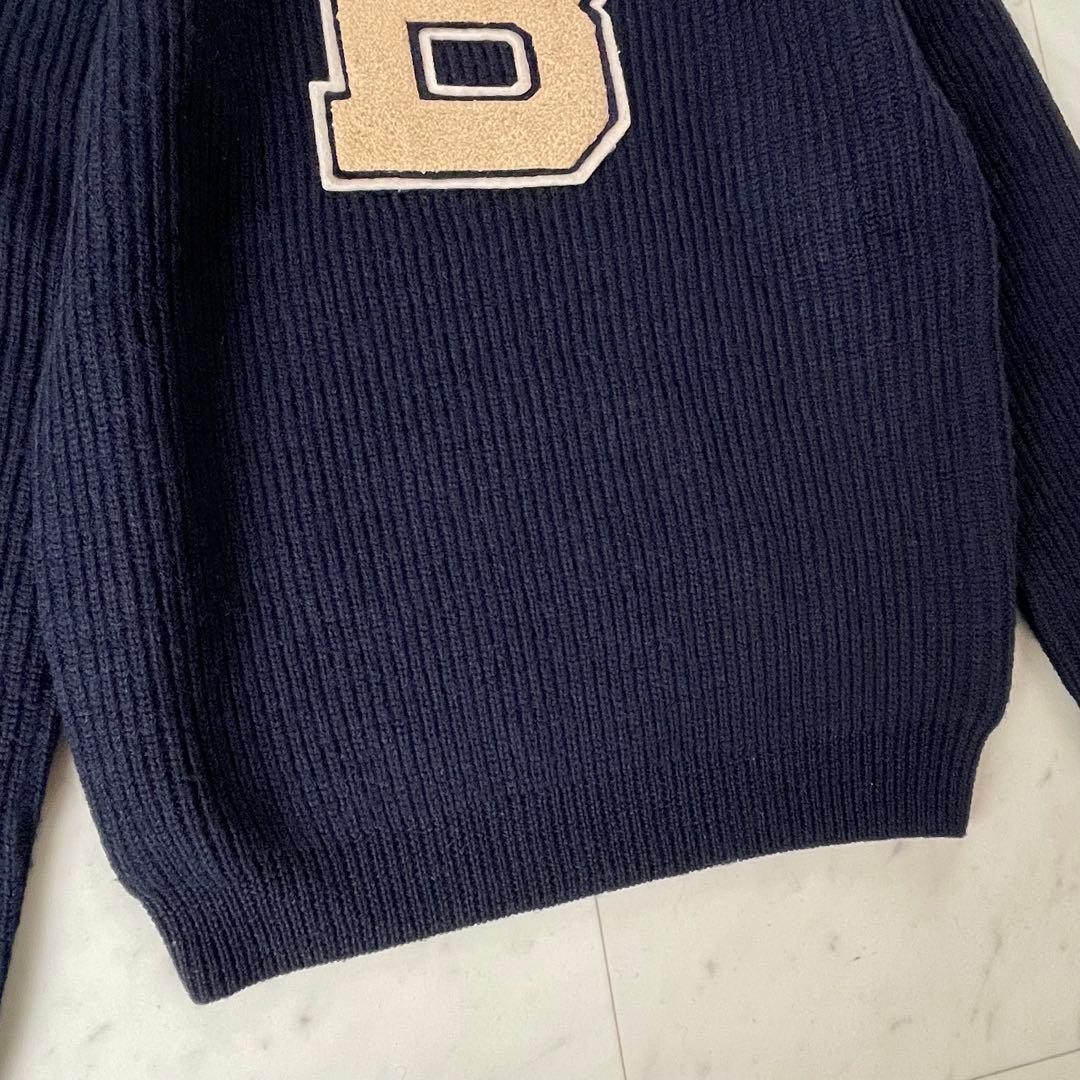Good Madison Blue School Patch Pullover Knit Navy - image 6