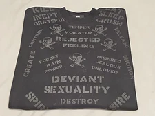 Pleasures Now Streetwear "LIFE QUOTES" Black Pullover Fleece Sweatshirt SZ Small