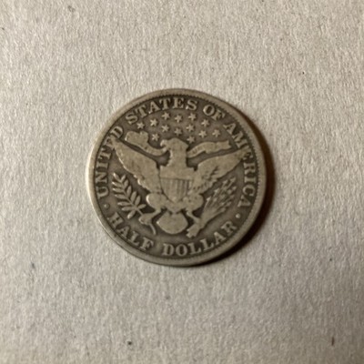 1909-P Silver Barber Half Dollar Good condition 