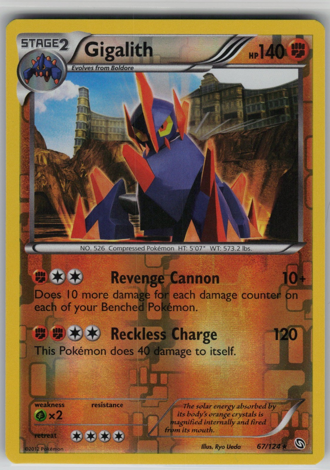 Gigalith 67/124 Holo Rare Reverse Holo Dragons Exalted Ryo Ueda