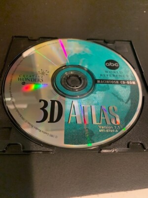 3D Atlas Version 1.1 by Electronic Arts EA Apple Mac Macintosh 1994 / ...