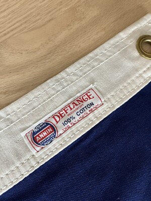 Vtg Annin Defiance USA American Flag Sewn On Stars Made in USA 9.5