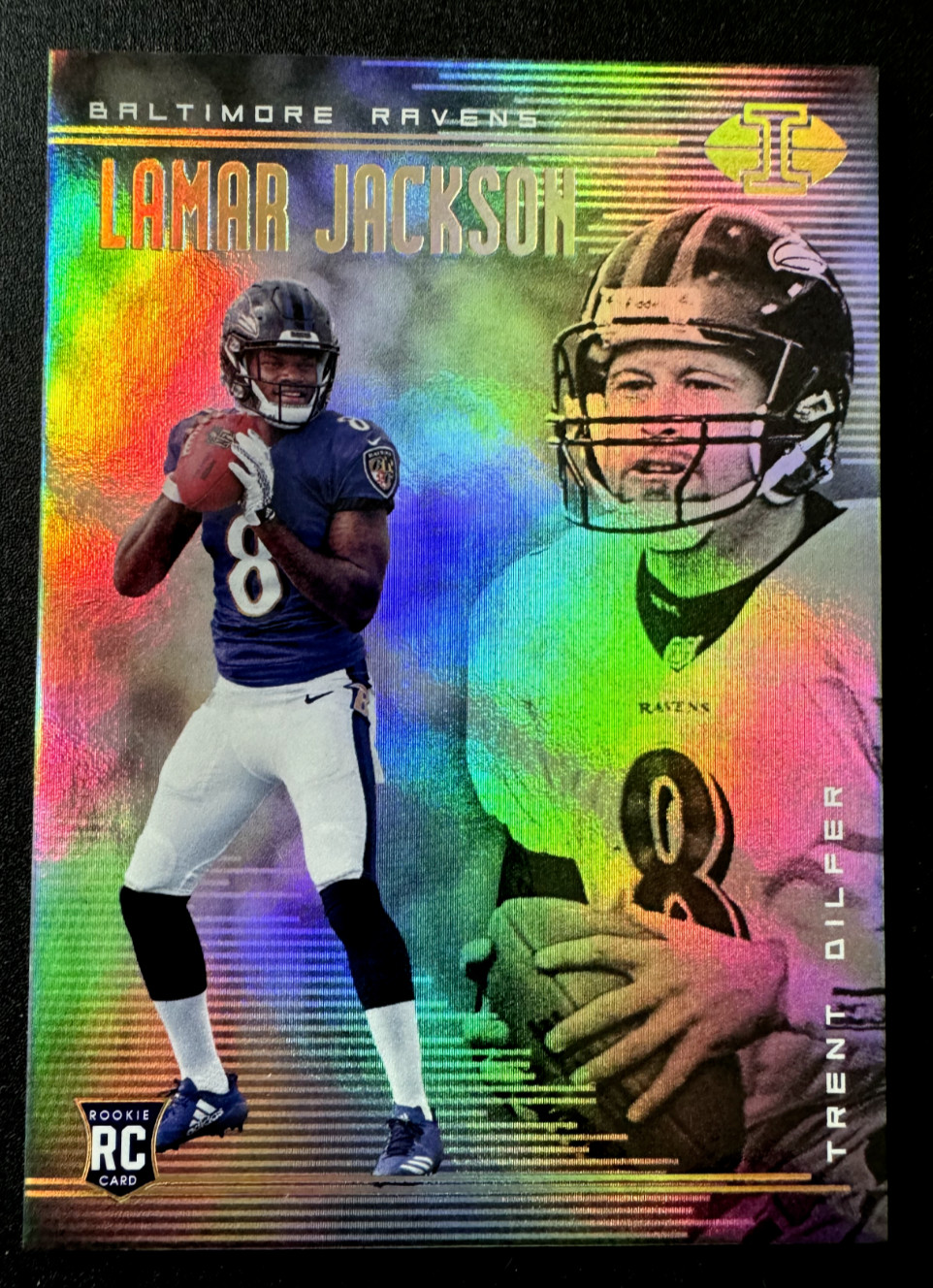 2018 Panini Illusions Football #25 Lamar Jackson RC Rookie Card Baltimore Ravens