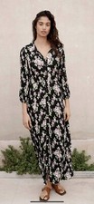 100% Authentic ZARA Black Floral Print Dress Size: S