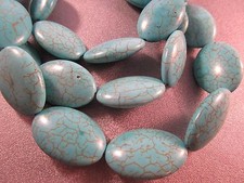 Magnesite Turquoise Oval Beads 14pcs