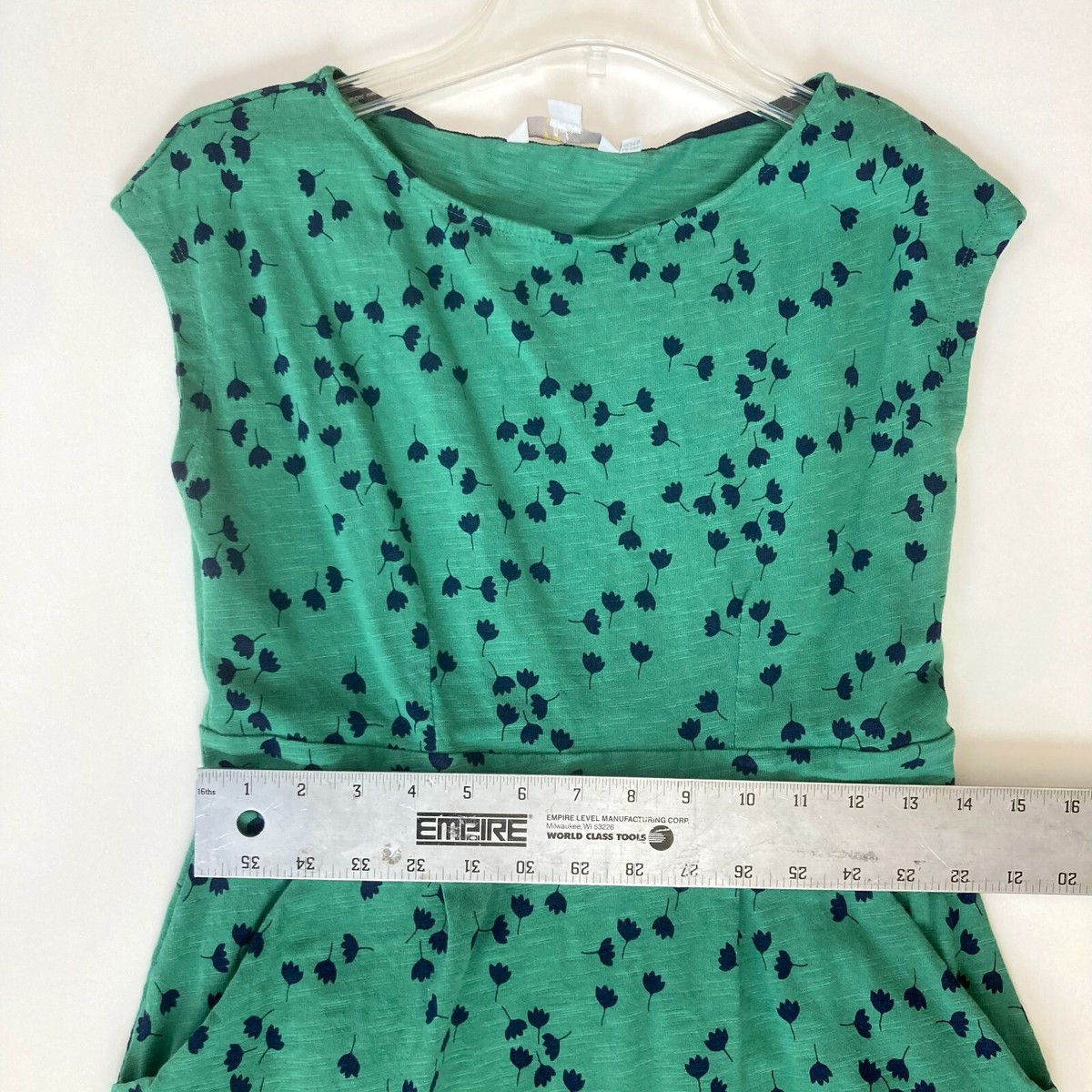 BODEN Florrie Jersey Dress size 6P 6 Petite Green & Navy Floral | eBay