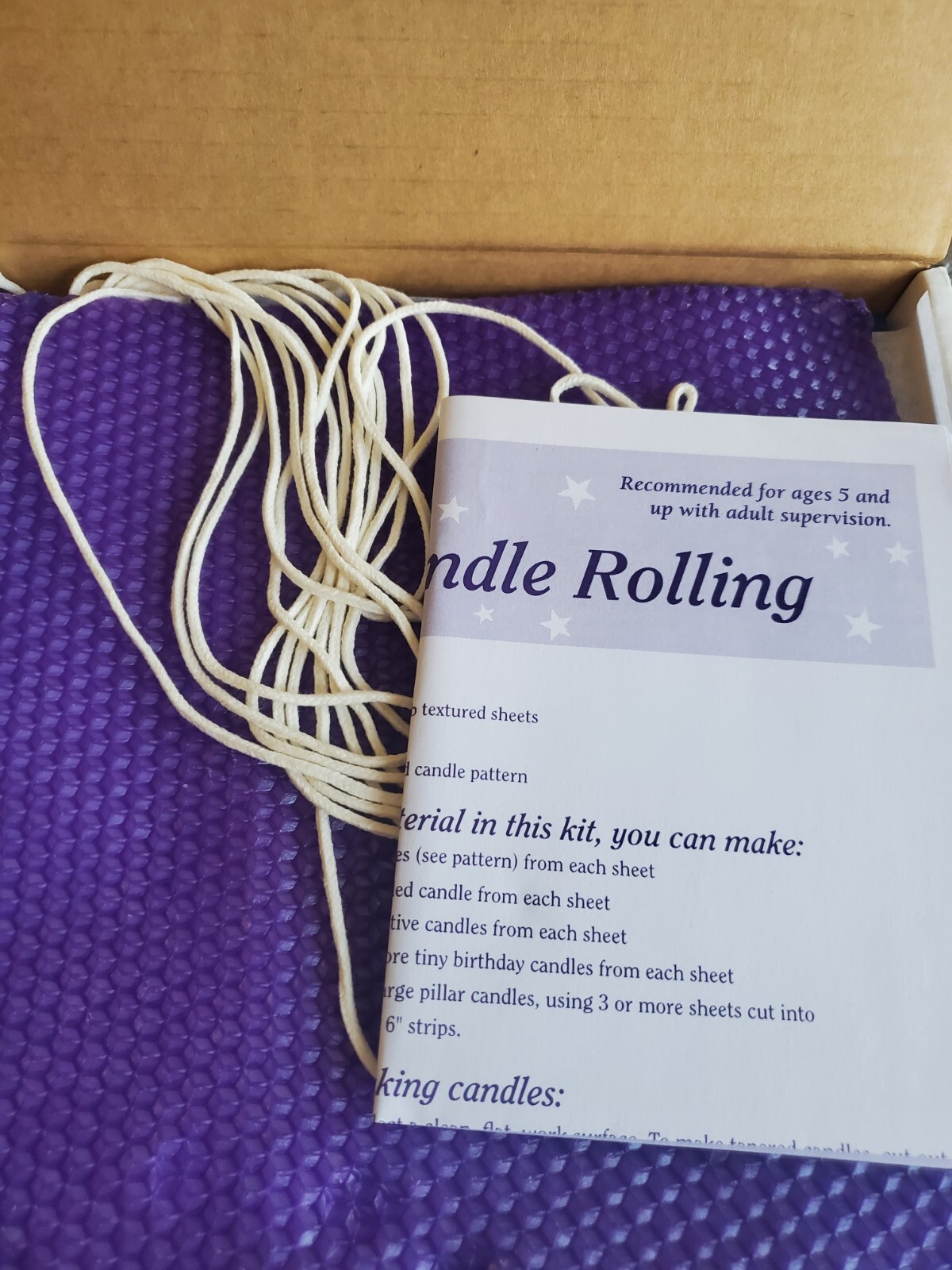 Magic Cabin Beeswax Candle Rolling Kit - Bright Colors - Item No. 829097