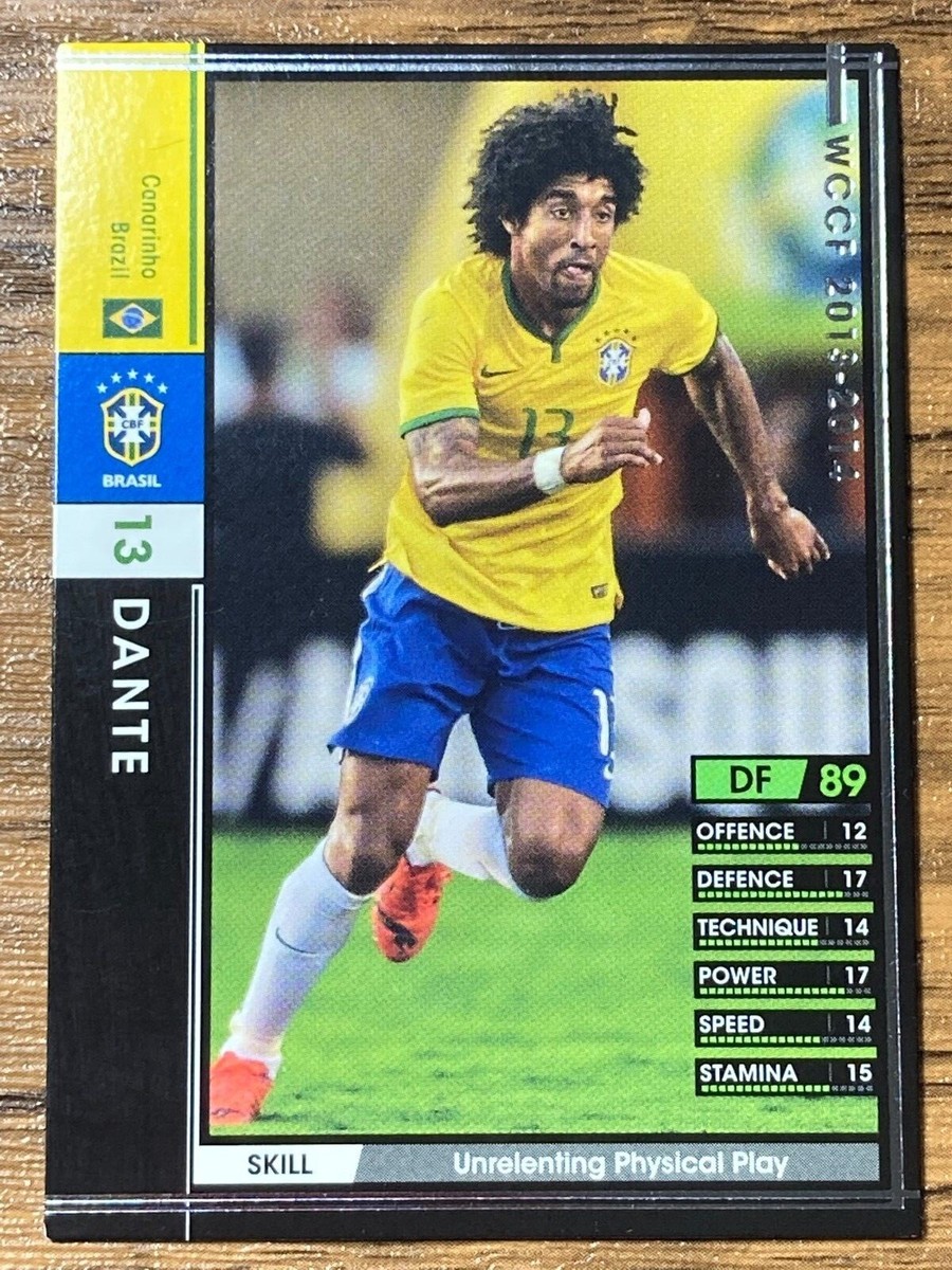 Free Shipping! Panini WCCF 2013/2014 Dante DF Brazil 2014 World