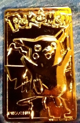 1999 Pokemon PIKACHU #25 Limited Edition 23k Gold Plated Nintendo WITH CASE  rare | eBay