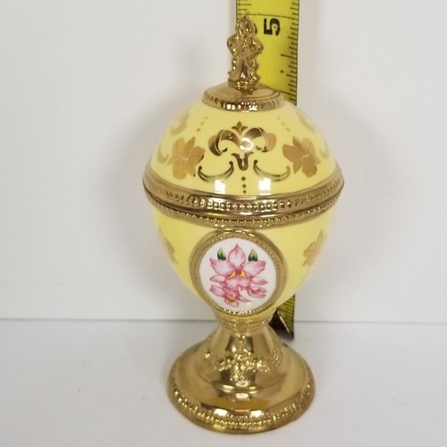 Caja de Música Franklin Como Casa de Fabergé Flor Huevo ORQUÍDEA Toca Tchaikovsky - Imagen 11 de 13