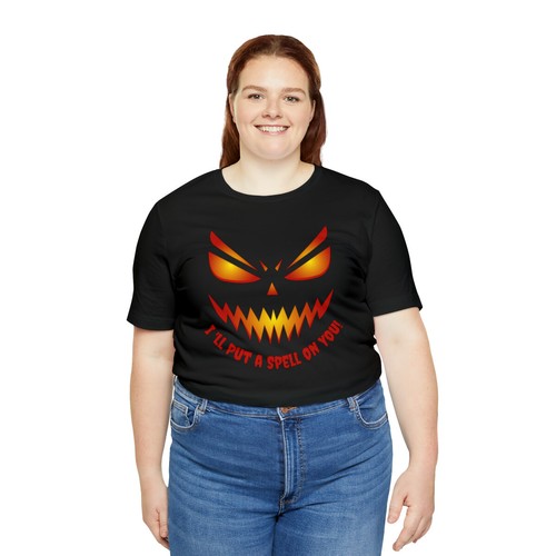 I'll Put a Spell on You Halloween T-Shirt | Creepy Jack-o'-Lantern Face  - Bild 32 von 97
