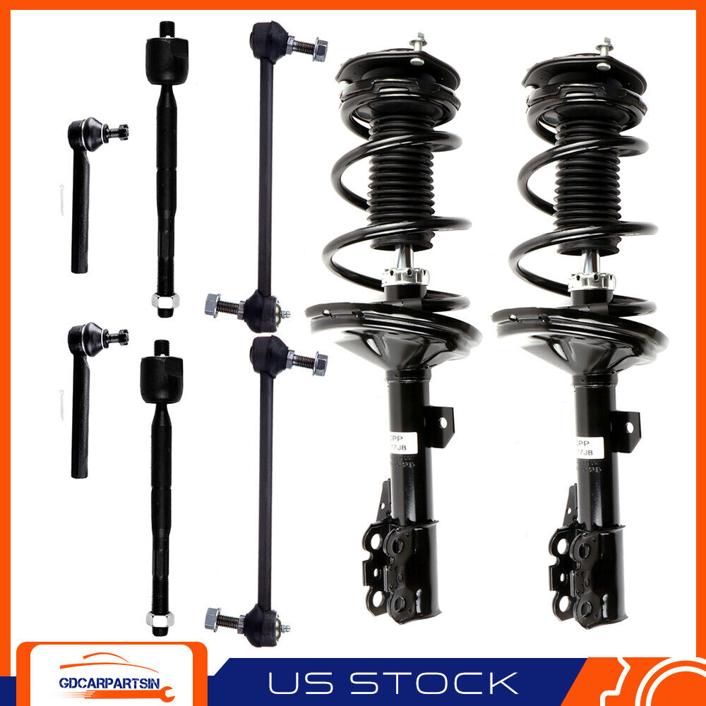 2004-2006 Lexus RX330 Front Suspension Kit with Struts Springs Sway Links Tie Rods