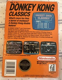 Donkey Kong Classics Nintendo NES Circle SOQ REV A CIB Complete Manual Box Cart