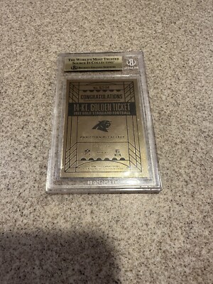 2022 Panini Golden ticket 14k gold 1/1 card (Christian Mccaffery